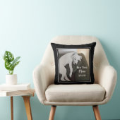 お最高の母さんは今までにかわいい白い子犬の黒一枚写真 クッション (椅子)