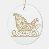 「お最高の母さんは今まで」トナカイ セラミックオーナメント (左)