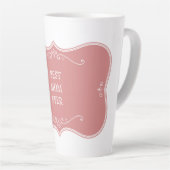 お最高の母さんは今まで！ピンク色のフレーム霜が降りた カフェラテマグ (右アングル)
