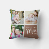 お最高の母さんフォトコラージュ茶 クッション (裏面)