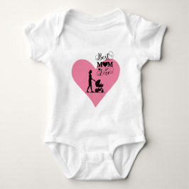 「お最高の母さん今まで – 心のこもった瞬間」 ベビーボディスーツ