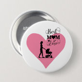「お最高の母さん今まで – 心のこもった瞬間」 缶バッジ (正面&裏面)