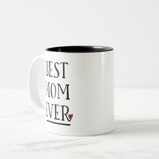 お最高の母さん向こう側に個人的なメッセージ ツートーンマグカップ (正面左)