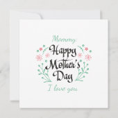 お最高の母さん母さん母カスタム子/花カード (裏面)