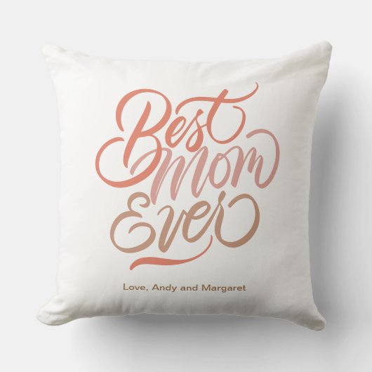 お最高の母さん筆跡 クッション (正面)