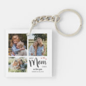 お最高の母さん自分の写真を作成 キーホルダー (裏面)