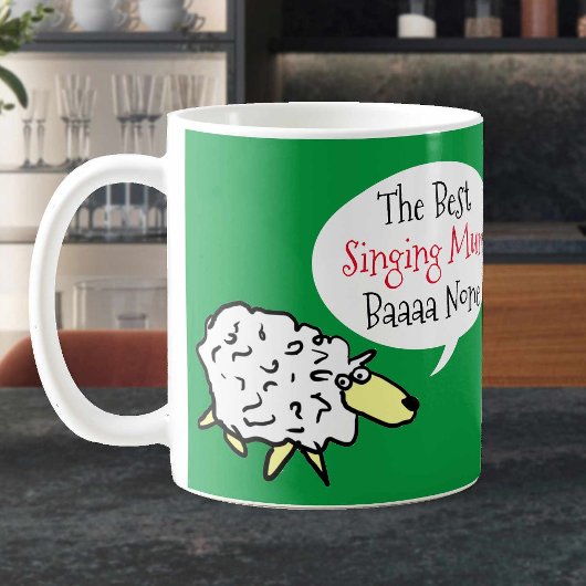 お最高の母さん。お母さんは歌を楽しむ。おもしろい コーヒーマグカップ