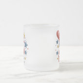 お最高の母さん – 曇りカラフルガラスのマグカップ | かわいい フロストグラスマグカップ (中央)