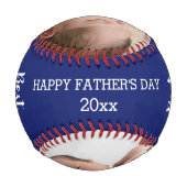 お最高の父さんの日3写真コラージュ 野球ボール (裏面)