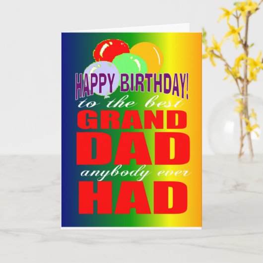 お最高の父さん カード (黄色い花)