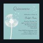 お最高の願い！(ターコイズ) 招待状<br><div class="desc">この誕生日パーティーの招待飾で、フワフワした繊細なダンデリオン。誕生日の年齢やカスタマイズSweet sixteenには簡単に。</div>