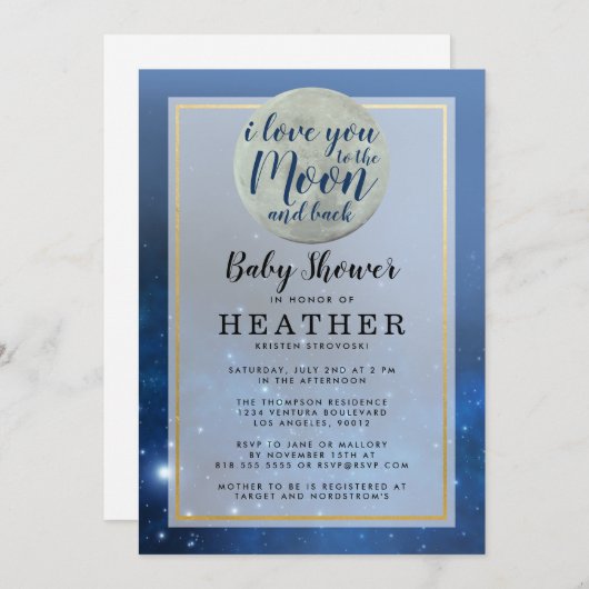 『お月さまとおばあさんのお気に入り』 招待状 (正面/裏面)