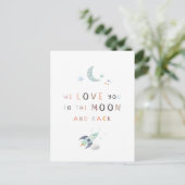 お月さまとお帰り葉書が大好き ポストカード (スタンド正面)