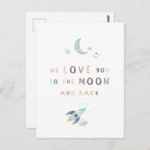 お月さまとお帰り葉書が大好き ポストカード (正面/裏面)