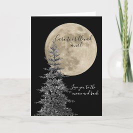 お月さまとお戻りを カード