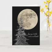 お月さまとお戻りを カード (黄色い花)