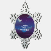 お月さまと裏さまを愛する藍 スノーフレークピューターオーナメント (右)