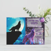 お月さまに向かって遠吠えする狼 招待状 (スタンド正面)