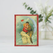 お月さまへバレンタインデーのはがき シーズンポストカード (スタンド正面)