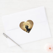 お月さまへ飛んでお礼結婚ステッカー ハートシール (封筒)