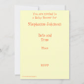 お月を超えてのベイビーシャワーの招待状 招待状 (裏面)