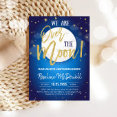 お月を超えて ギャラクシー スペースをテーマにしたベビーシャワー 招待状