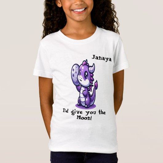 「お月与えよ」かわいいカスタム女子 Tシャツ (正面)