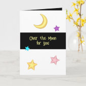 お月様と星のオーダーメイドメッセージカード カード (黄色い花)