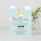 お月様にまで届くシャワーパーティーのご招待 招待状 (スタンド正面)