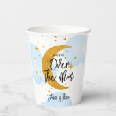 お月様に夢中なスパークリングムーンの子供の誕生日 紙コップ (裏面)