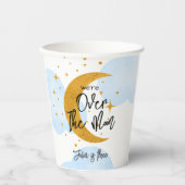 お月様に夢中なスパークリングムーンの子供の誕生日 紙コップ (正面)