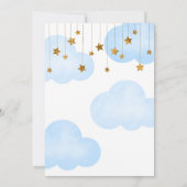 お月様に夢中な輝くお月様の子供の誕生日 招待状 (裏面)