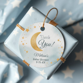 お月様に夢中 スイート サンクスベビーシャワー フェイバータグ