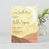 お月様に夢中！デザートボホベイビーシャワー 招待状 (スタンド正面)