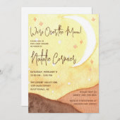 お月様に夢中！デザートボホベイビーシャワー 招待状 (正面/裏面)