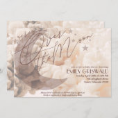 お月様をこえて ジェンダー ニュートラル ベビーシャワーのご招待 招待状 (正面/裏面)