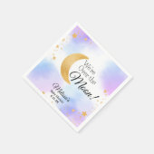 お月様をキャッチ 夢のようなニュートラルなベビーシャワー スタンダードカクテルナプキン (角)