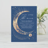 お月様を仰ぎ見るベイビーシャワー 招待状 (スタンド正面)