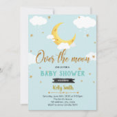 お月様を超えたシャワーパーティーの招待状 招待状 (正面)