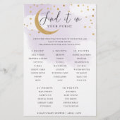 お月様を超えたパープル財布ハントシャワゲームカード チラシ (正面)