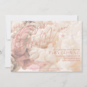 お月様を超えたベイビーシャワーのご招待 招待状 (正面)