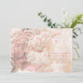 お月様を超えたベイビーシャワーのご招待 招待状 (スタンド正面)