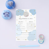 お月様を超えたベイビーシャワー予測とアドバイスC チラシ (シングル)