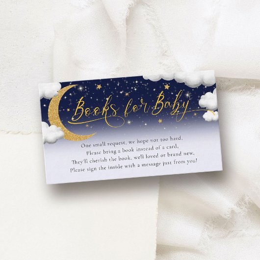 お月様を超えたベビーシャワーブック 赤ちゃんのための本 エンクロージャーカード