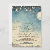 お月様を超えた夢見る少年ベイビーシャワー 招待状 (正面)