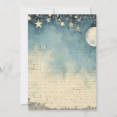 お月様を超えた夢見る少年ベイビーシャワー 招待状 (裏面)