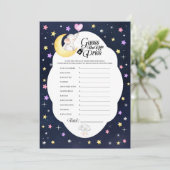 お月様を超えた象のベビーシャワー価格ゲーム 招待状 (スタンド正面)