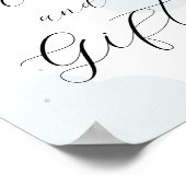 お月様を超えて シルバーとブルーのカードとギフト サイン (角)