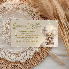 お月様を超えて テディベア 赤ちゃんシャワー おむつくじ エンクロージャーカード