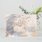 お月様を超えて　ベイビー　ボーイ　シャワー　ご招待 招待状 (スタンド正面)